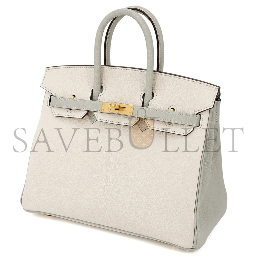 HERMES BIRKIN 30 TOGO LEATHER PURE WHITE MILKSHAKE WHITE GOLD BUCKLE HANDBAG 90252991 (30*23*15cm)